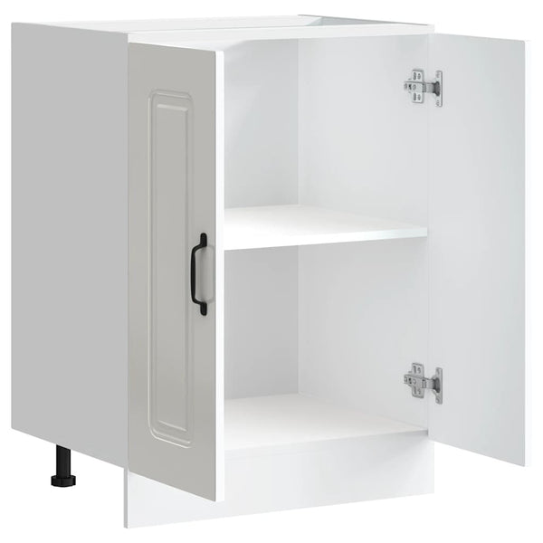 Spülenunterschrank Kalmar, Hochglanz Weiß, 60 cm