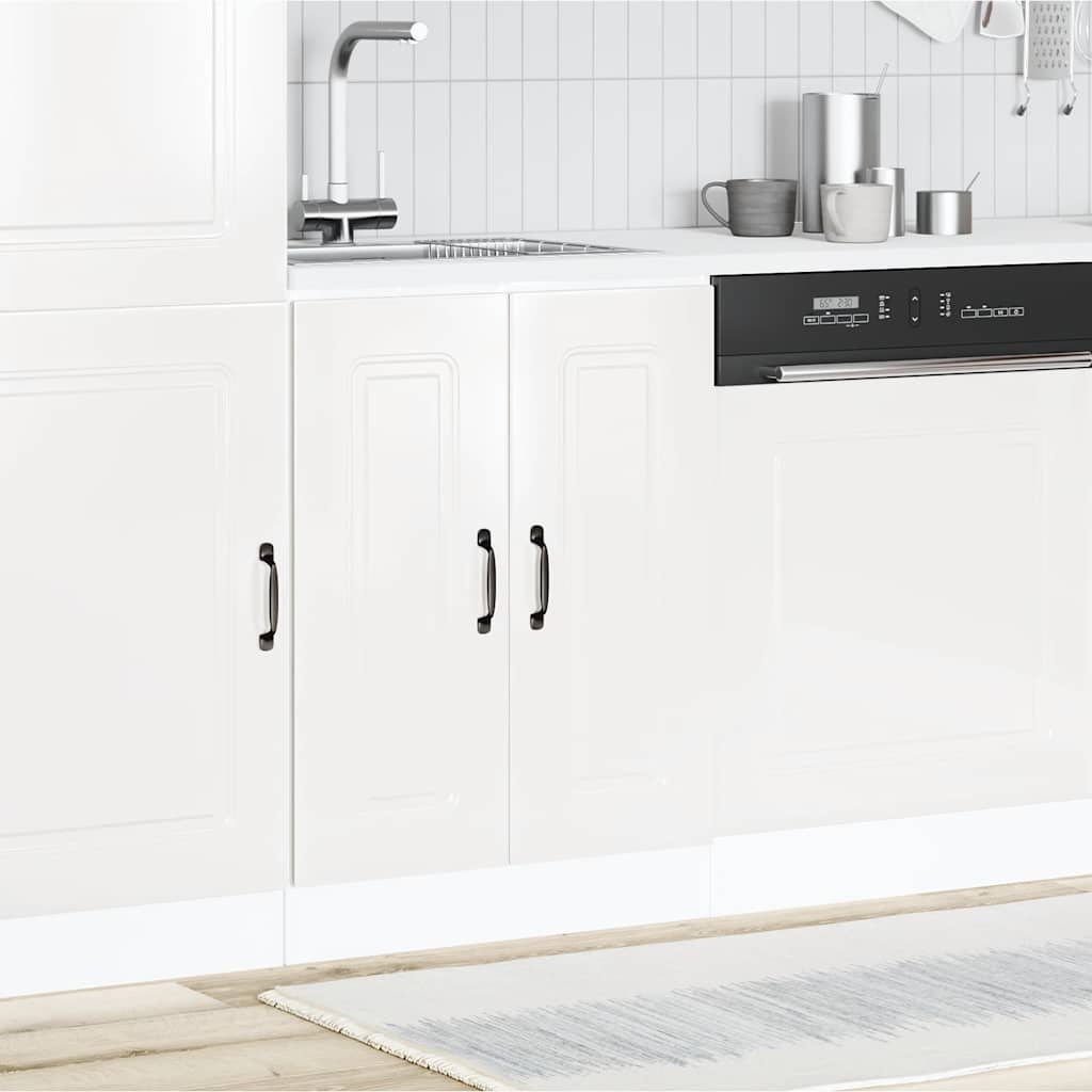Spülenunterschrank Kalmar, Hochglanz Weiß, 60 cm