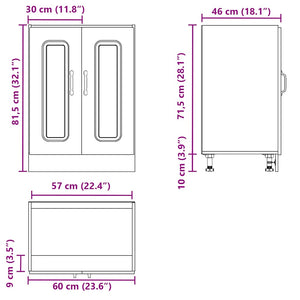 Spülenunterschrank Sonoma-Eiche 60 cm