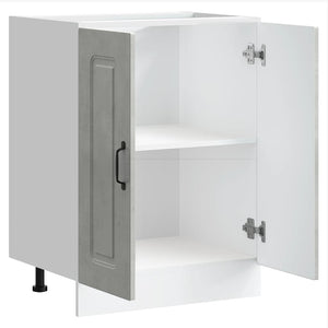 Spülenunterschrank Kalmar Betongrau 60 cm