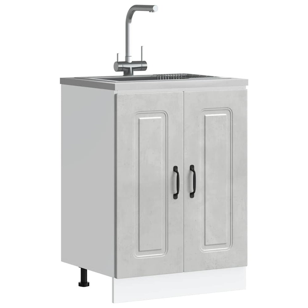 Spülenunterschrank Kalmar Betongrau 60 cm