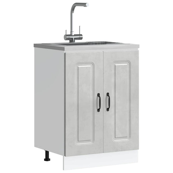 Spülenunterschrank Kalmar Betongrau 60 cm