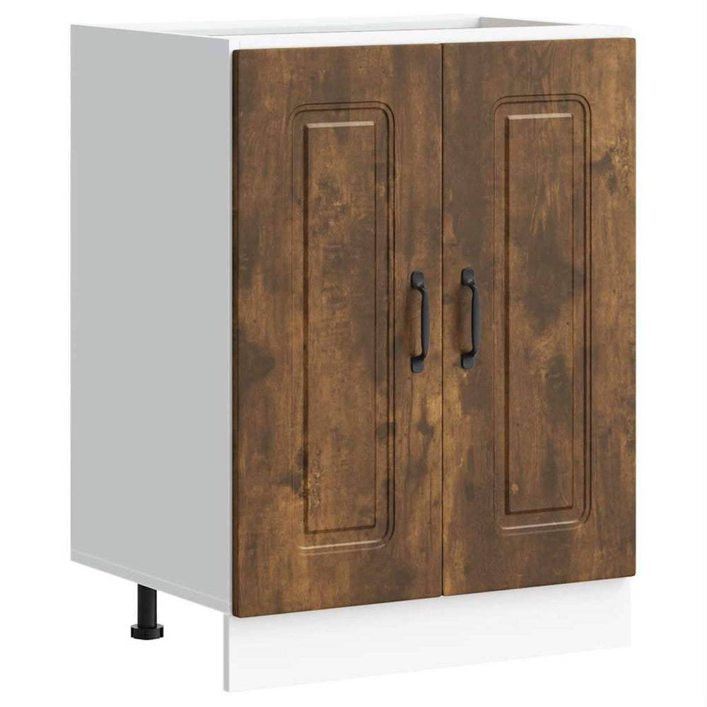 Spülenunterschrank Räuchereiche 60 cm