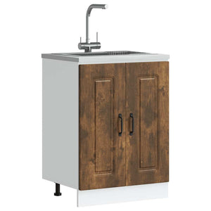 Spülenunterschrank Räuchereiche 60 cm