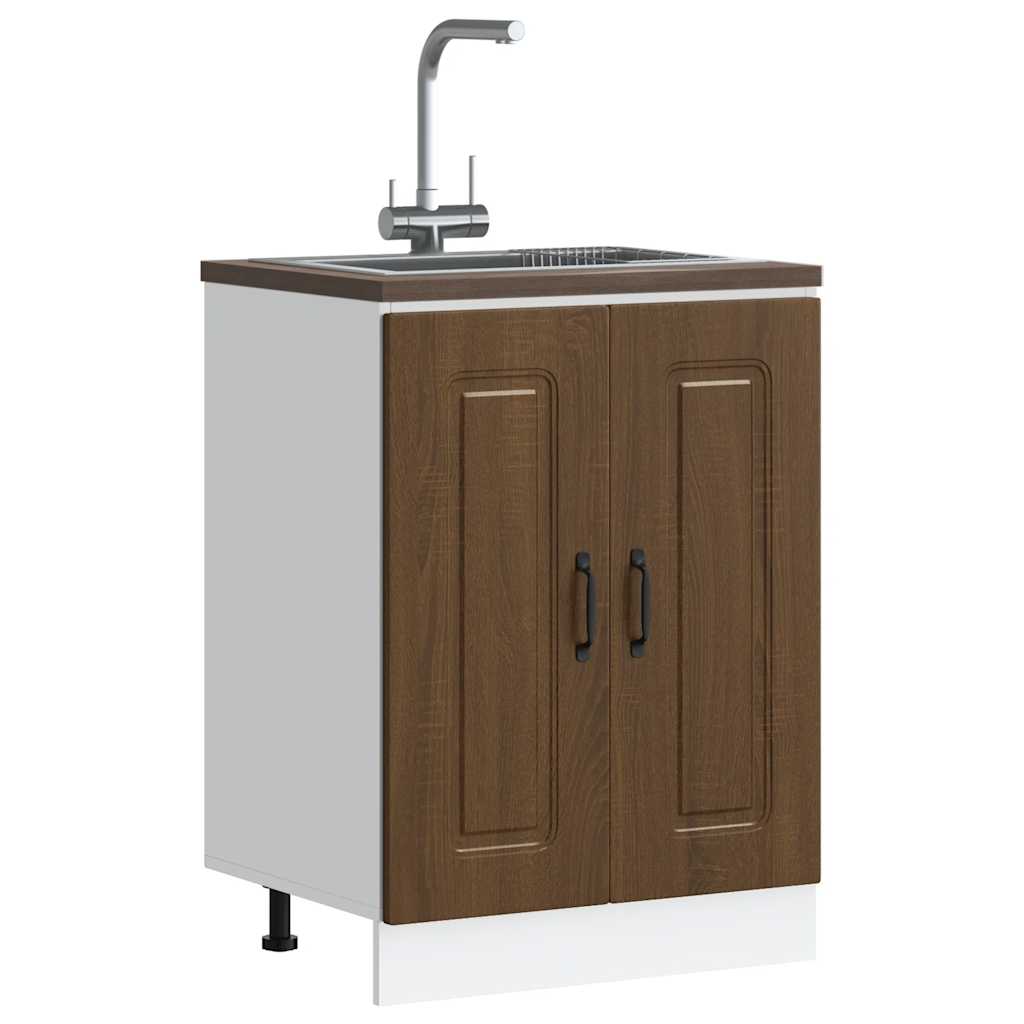 Spülenunterschrank Kalmar Eiche Braun 60 cm