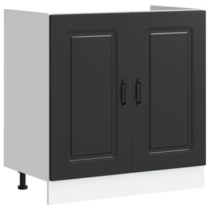 Spülenunterschrank Schwarz 80 cm