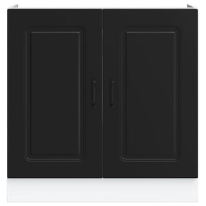 Spülenunterschrank Schwarz 80 cm