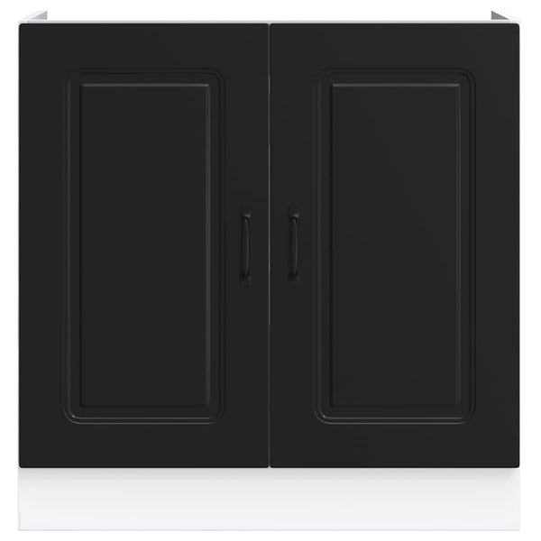 Spülenunterschrank Schwarz 80 cm