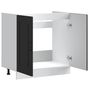 Spülenunterschrank Schwarz 80 cm