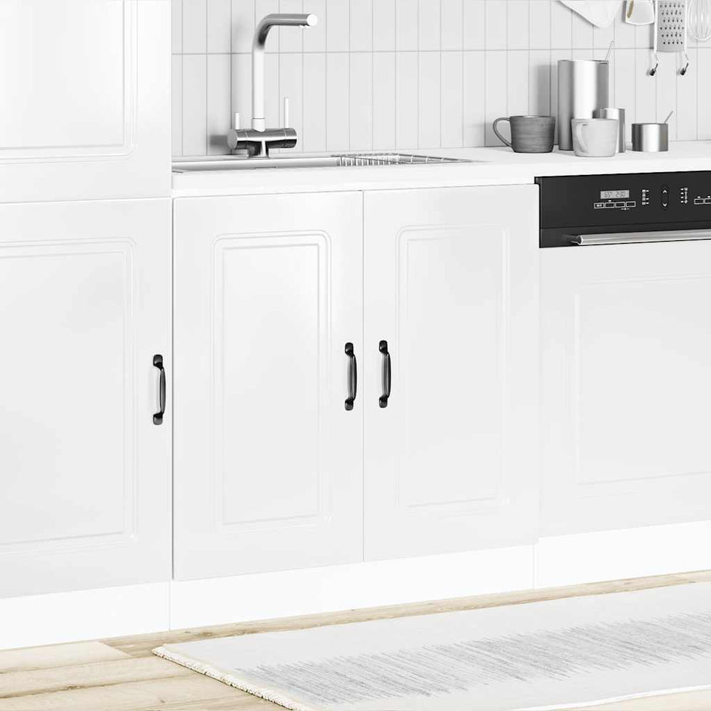 Spülenunterschrank Hochglanz Weiß 80 cm