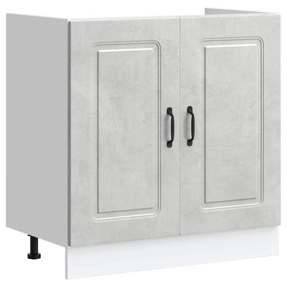 Spülenunterschrank Betongrau 80 cm
