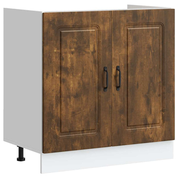 Spülenunterschrank Räuchereiche 80 cm