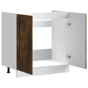 Spülenunterschrank Räuchereiche 80 cm