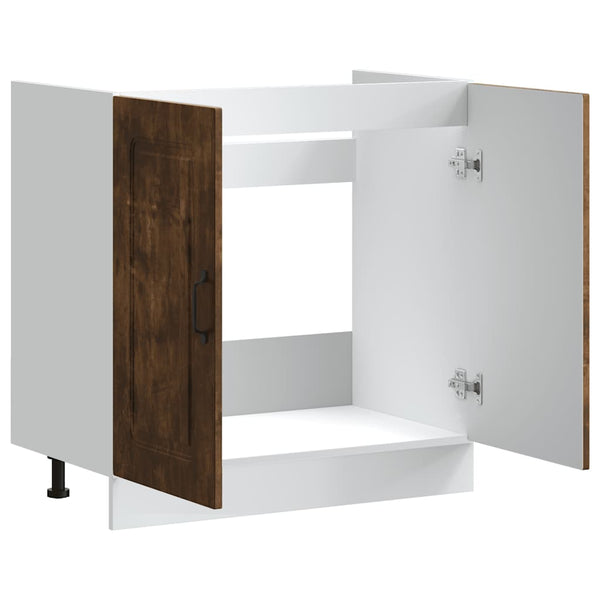 Spülenunterschrank Räuchereiche 80 cm