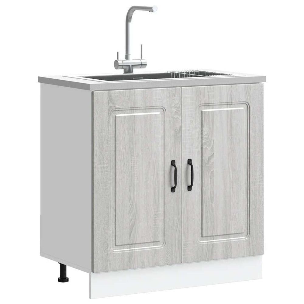 Spülenunterschrank Kalmar Grau Sonoma 80 cm