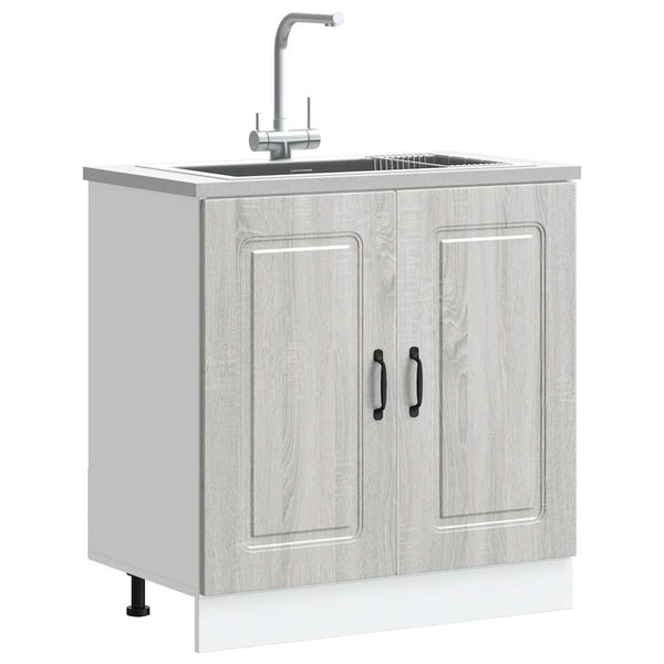 Spülenunterschrank Kalmar Grau Sonoma 80 cm