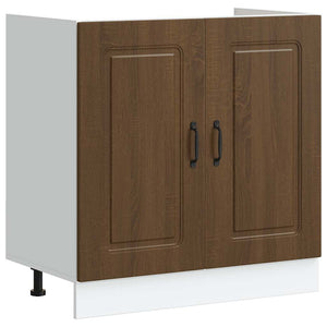 Spülenunterschrank Kalmar, Eiche Braun, 80 cm