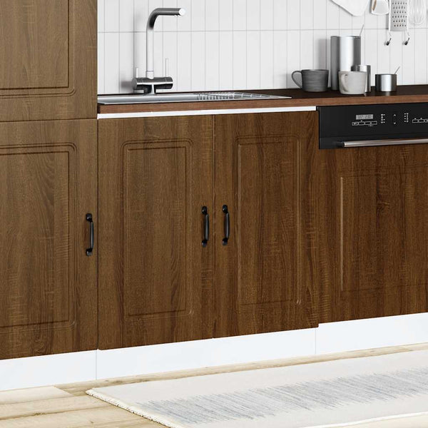 Spülenunterschrank Kalmar, Eiche Braun, 80 cm