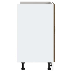 Spülenunterschrank Kalmar, Eiche Braun, 80 cm