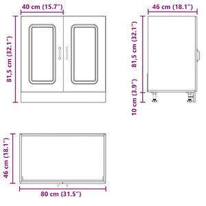 Spülenunterschrank Kalmar Eiche 80 cm