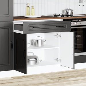 Küchenunterschrank Kalmar, Schwarz