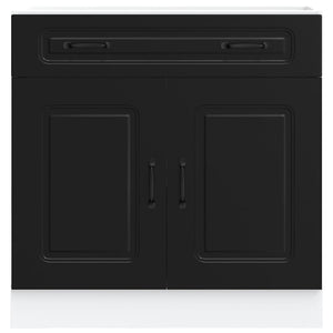 Küchenunterschrank Kalmar, Schwarz