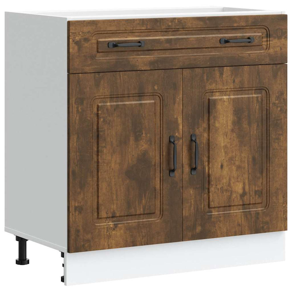 Küchenunterschrank Räuchereiche Holzwerkstoff