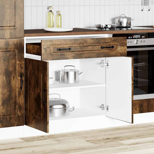 Küchenunterschrank Räuchereiche Holzwerkstoff