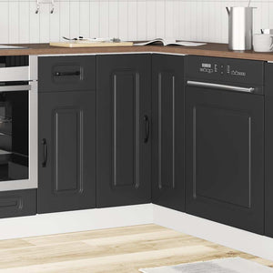 Kalmar Küchen-Eckunterschrank, Schwarz