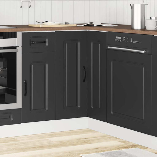 Kalmar Küchen-Eckunterschrank, Schwarz