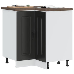 Kalmar Küchen-Eckunterschrank, Schwarz