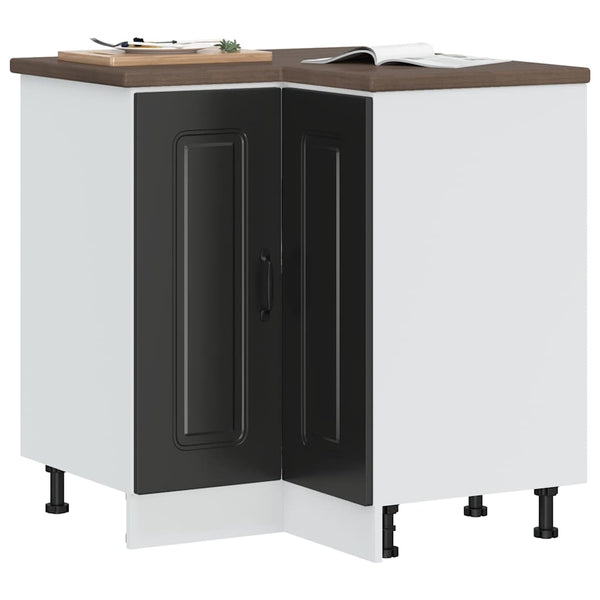 Kalmar Küchen-Eckunterschrank, Schwarz