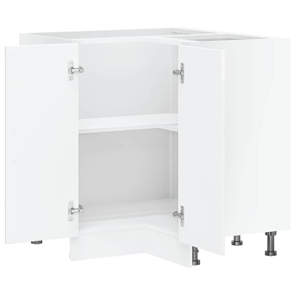 Küchen Eckunterschrank Hochglanz Weiß