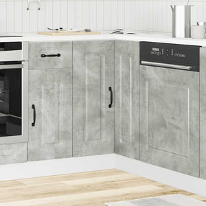 Küchen Eckunterschrank Betongrau