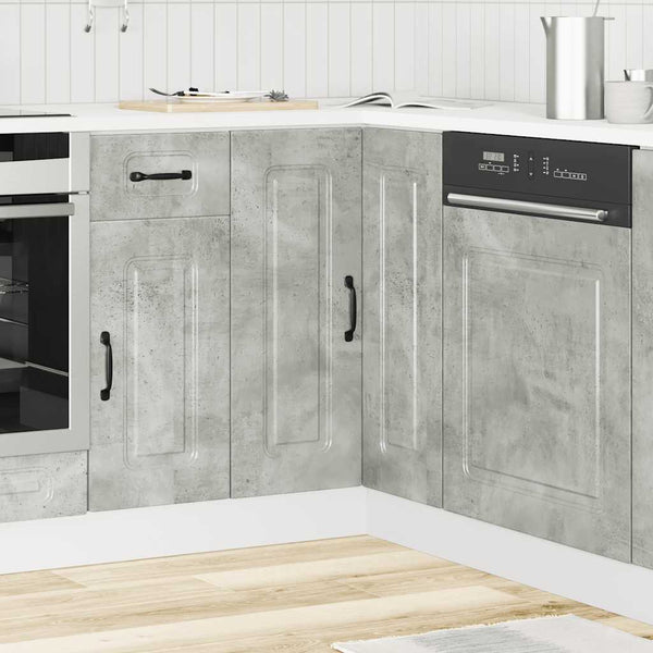 Küchen Eckunterschrank Betongrau