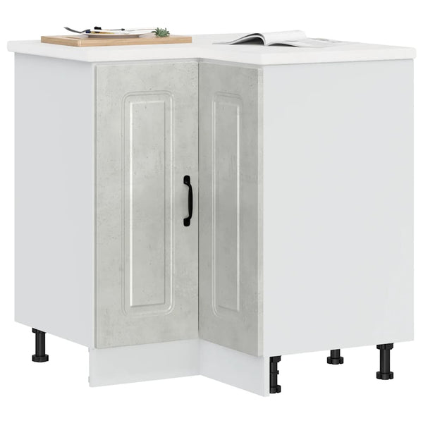 Küchen Eckunterschrank Betongrau