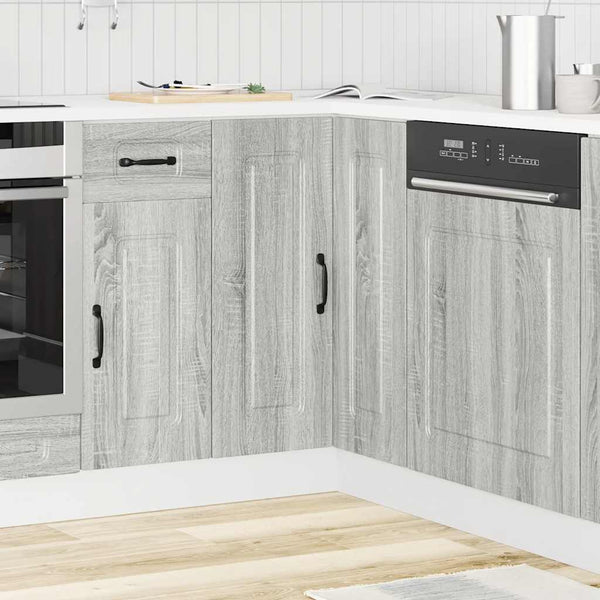 Küchen Eckunterschrank Grau Sonoma
