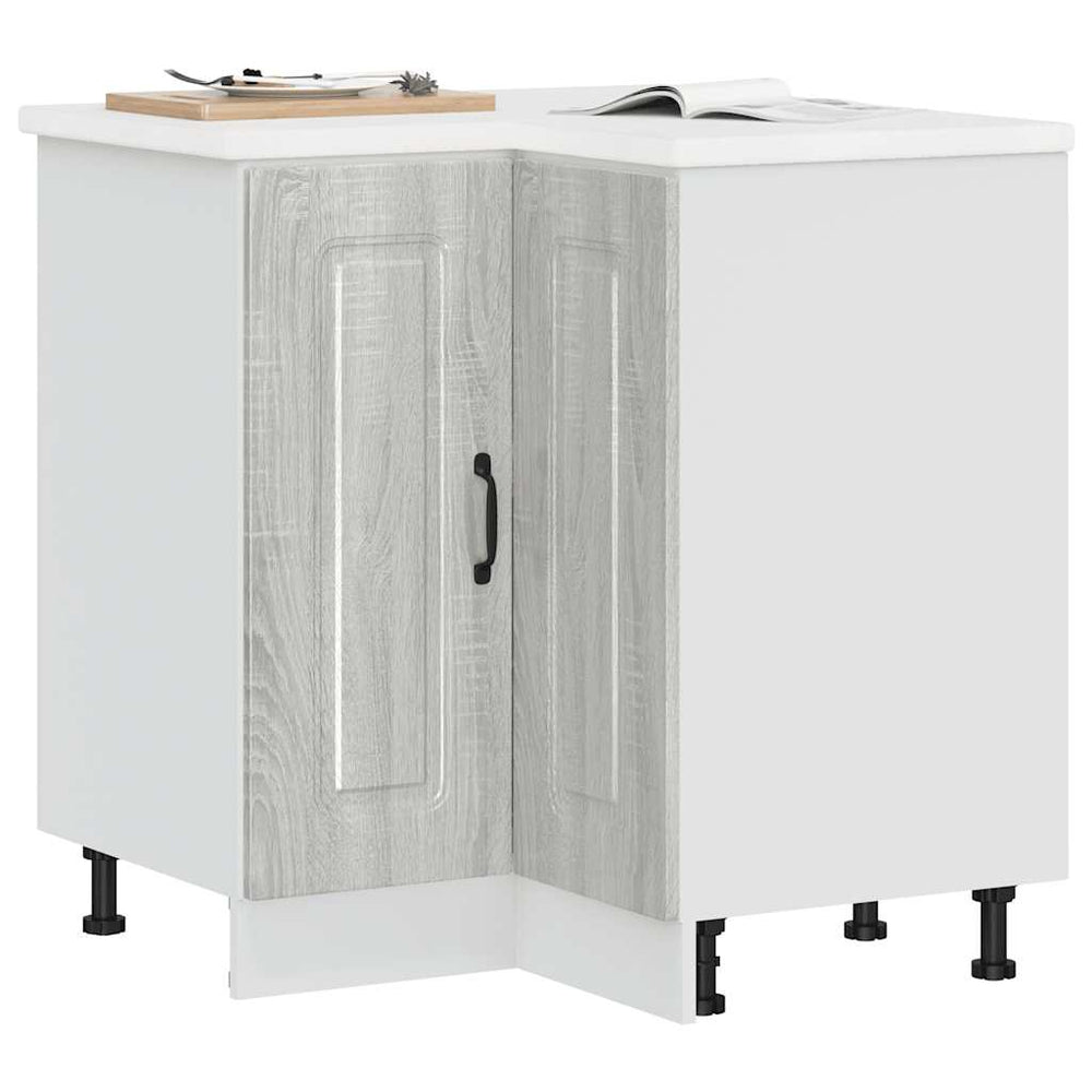 Küchen Eckunterschrank Grau Sonoma
