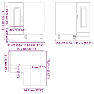 Kalmar Küchen-Eckunterschrank Artisan-Eiche