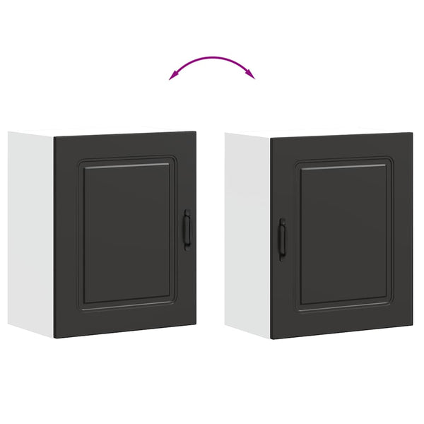 Küchen Hängeschränke Schwarz 2er Set