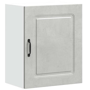 vidaXL Éléments hauts de cuisine 2 pcs Kalmar Gris béton Matériau à base de bois