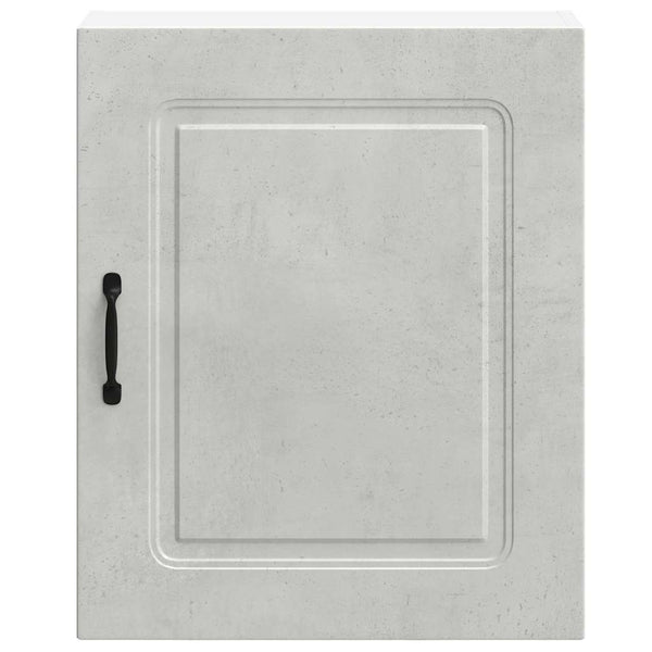vidaXL Éléments hauts de cuisine 2 pcs Kalmar Gris béton Matériau à base de bois