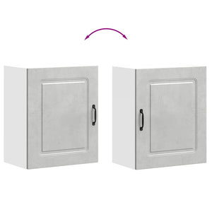 vidaXL Éléments hauts de cuisine 2 pcs Kalmar Gris béton Matériau à base de bois