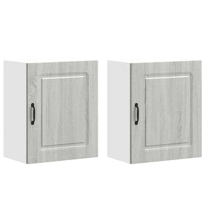 Küchen Hängeschränke, Grau Sonoma Holz, 2er-Set