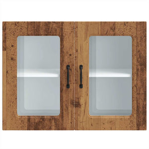 Küchen Hängeschrank Altholz-Optik mit Glastür