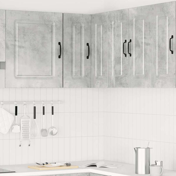 Eckhängeschrank Küche Betongrau
