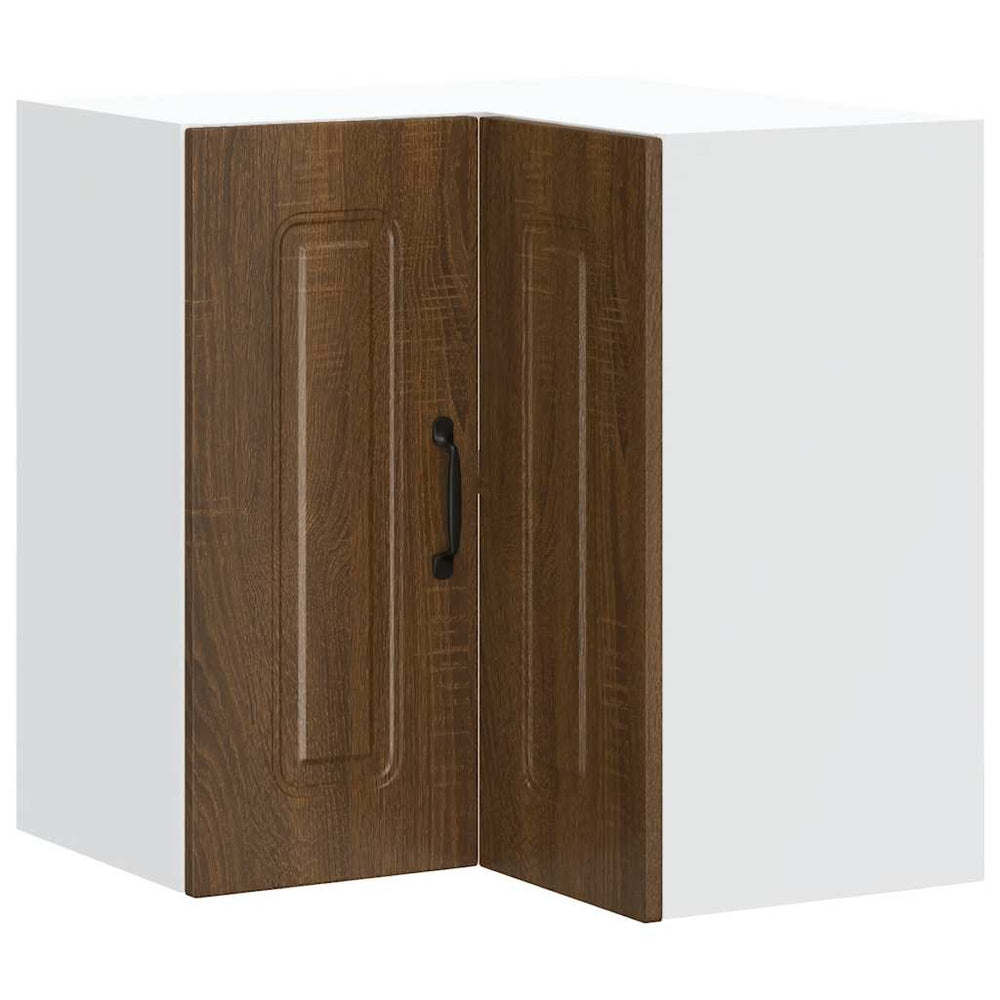 Kalmar Küchen Eckhängeschrank Braun Eiche