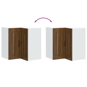 vidaXL Meuble haut d'angle de cuisine Kalmar, aspect chêne marron, bois d'ingénierie