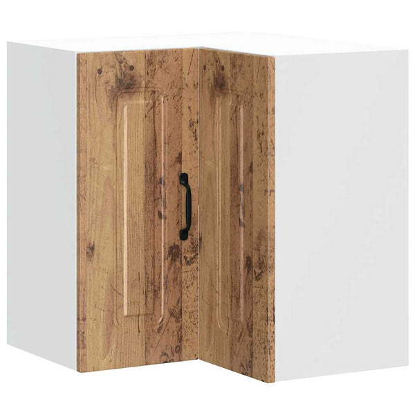 Küchen Eckhängeschrank Altholz-Optik