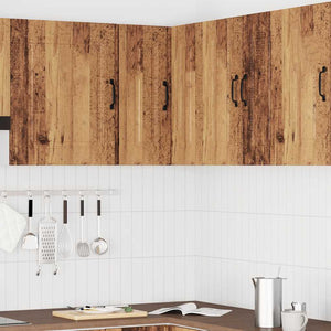 Küchen Eckhängeschrank Altholz-Optik